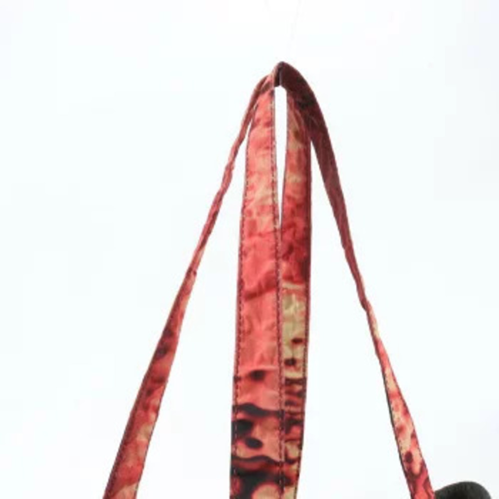 Prada Tessuto Gradient Triangle Shoulder Tote Bag Red Brown - Picture 2 of 8